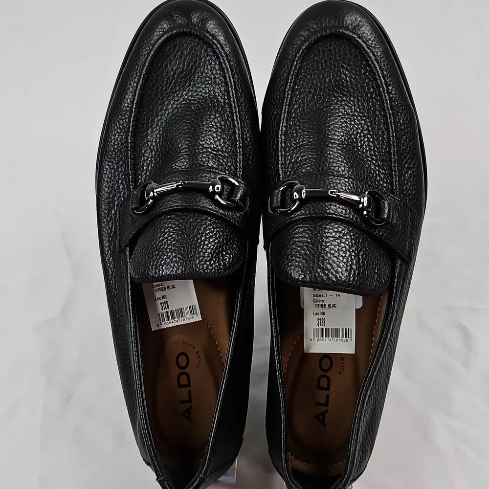 Aldo Black Men's Traveler Leather Bit Loafer Size 9 NWT